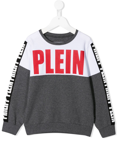 Philipp Plein Junior Statement Sweatshirt In Grey