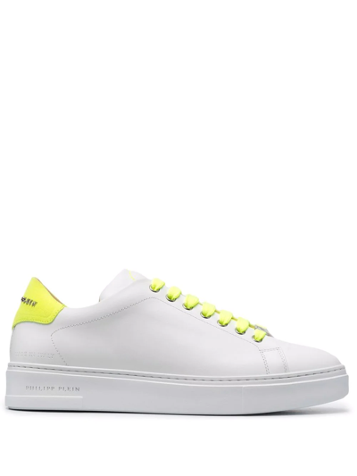 Philipp Plein Colourblock Low-top Sneakers In White