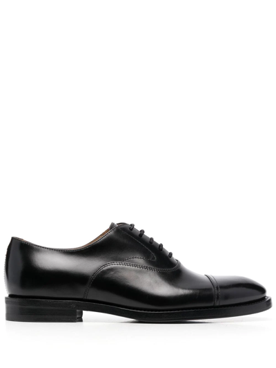 Brunello Cucinelli Lace-up Leather Oxford Shoes In Black