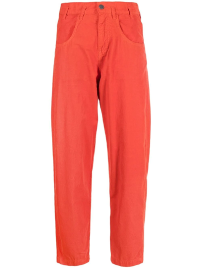 Massimo Alba High-waisted Baggy Trousers In Orange