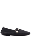 HENDERSON BARACCO PEBBLED-LEATHER STUDDED LOAFERS