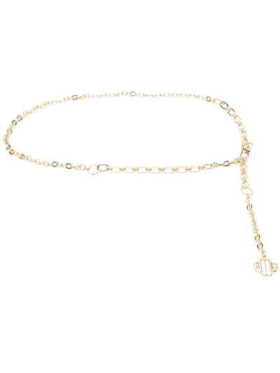 Maje Clover Charm Chain Belt In Gold