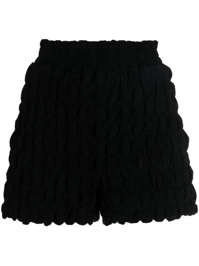 The Mannei Raze Textured Shorts In Black