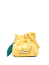 Staud Mini Grace Leather Crossbody Bag In Yellow