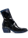 GUIDI PAINTED PATENT LEATHER BOOTS