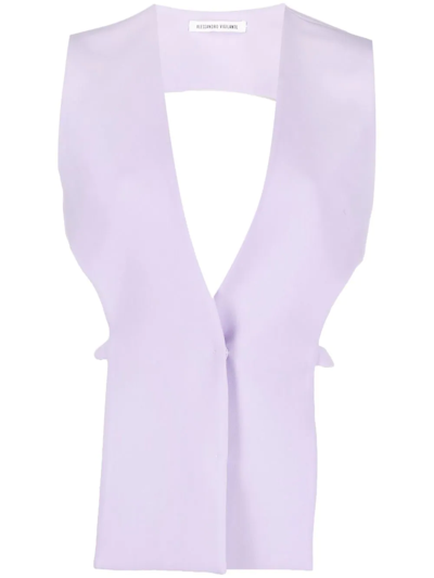 Alessandro Vigilante Open-back Design Vest In Purple