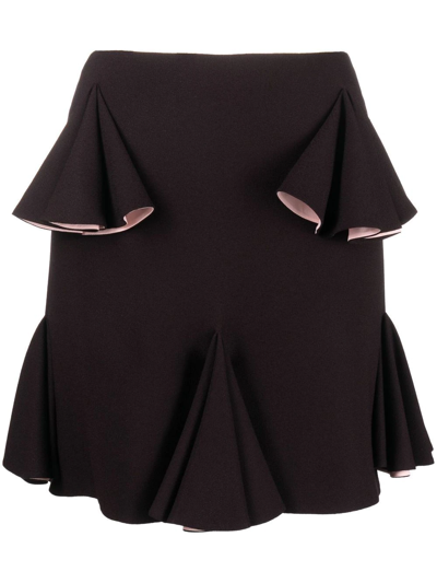 Del Core Pleat-detail Mini Shirt In Purple