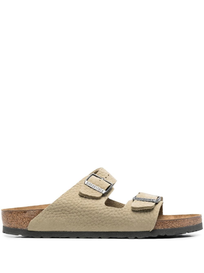 Birkenstock Arizona Grained-leather Sandals In Green