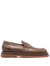 BUTTERO ELBA PENNY LEATHER LOAFERS