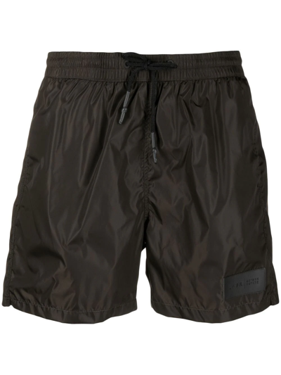 Low Brand Logo-patch Technical Swim Shorts In Green