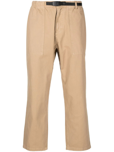 Gramicci Belted-waist Cropped Trousers In Brown