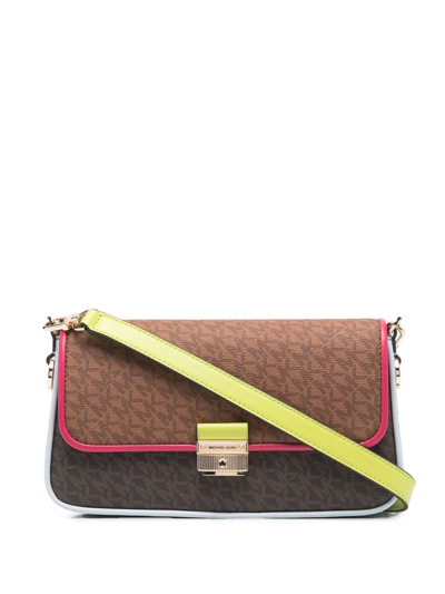 Michael Michael Kors Bradshaw Logo-print Crossbody Bag In Brown