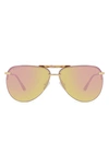 Diff Tahoe 63mm Oversize Aviator Sunglasses In Gold