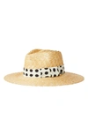 Brixton Joanna Straw Hat In Honey/ Dots