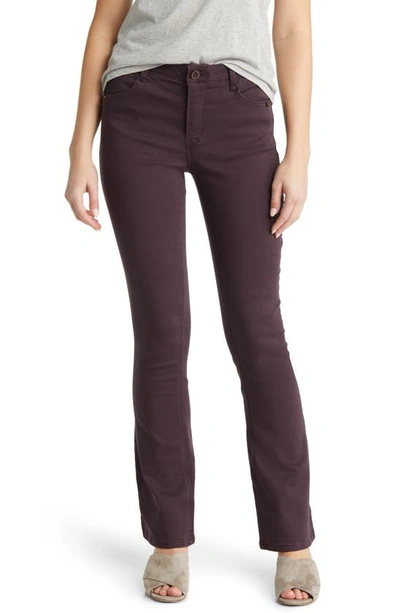 Wit & Wisdom 'ab'solution Itty Bitty High Waist Bootcut Pants In Malbec
