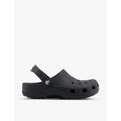 Crocs Womens  Classic Waterproof Rubber Clogs In Black