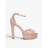 Stuart Weitzman Disco Patent-leather Platform Sandals In Blush