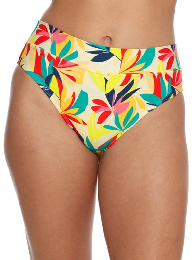 Bare Swim Tropical Floral High-waist Bikini Bottom