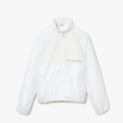 Lacoste Unisex  Fashion Show Edition High Neck Zip Track Jacket - M In White