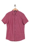 Travismathew Studebaker Regular Fit Short Sleeve Shirt In Rio Red