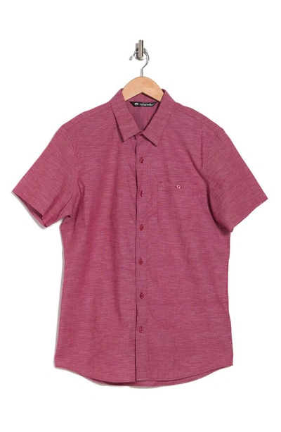 Travismathew Studebaker Regular Fit Short Sleeve Shirt In Rio Red