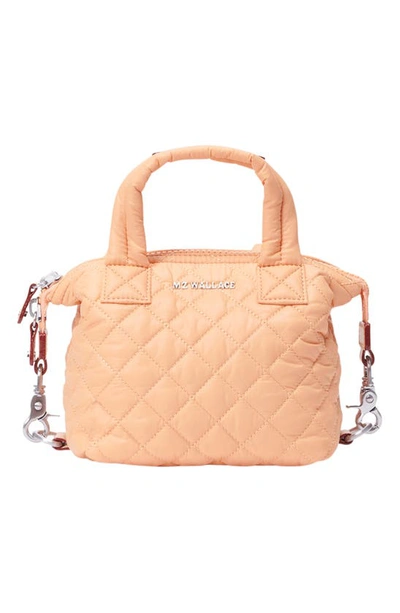 Mz Wallace Micro Sutton Tote In Peach