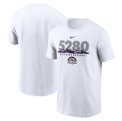 Nike White Colorado Rockies 5280 Mile High Local Team T-shirt