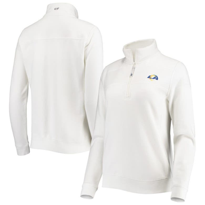 Vineyard Vines White Los Angeles Rams Logo Shep Shirt Quarter-zip Jacket