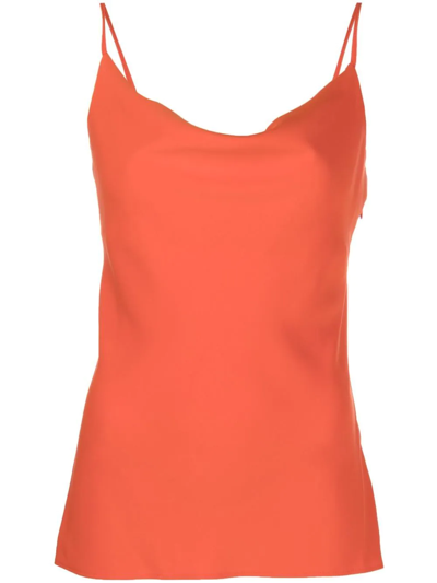 P.a.r.o.s.h Panty Cowl Neck Camisole In Orange