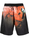 COSTUME NATIONAL CONTEMPORARY GRAPHIC-PRINT SWIMMING SHORTS