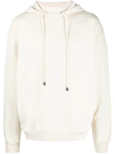 Mouty Drawstring-fastening Detail Hoodie In White