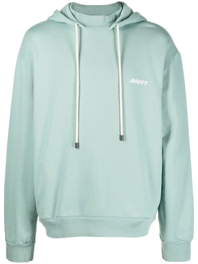 Mouty Chest Logo-print Detail Hoodie In Green