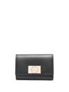Furla 1927 Grained-effect Wallet In Black