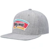 Mitchell & Ness Men's  Heathered Gray San Antonio Spurs Hardwood Classics Team 2.0 Snapback Hat In Heather Gray