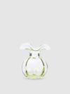 Vietri Hibiscus Glass Bud Vase, Green