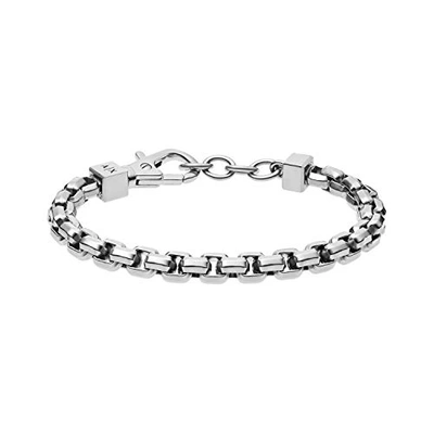 Ax Armani Exchange Armani Exchange Stainless Steel Chain Bracelet (model: Axg0045040) In Silver