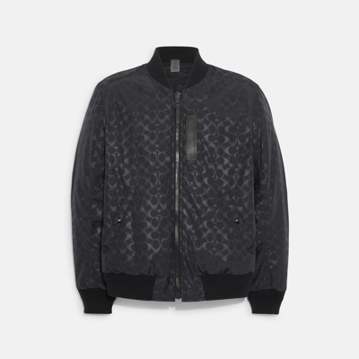 Coach Outlet Reversible Signature Ma 1 Jacket In Blue