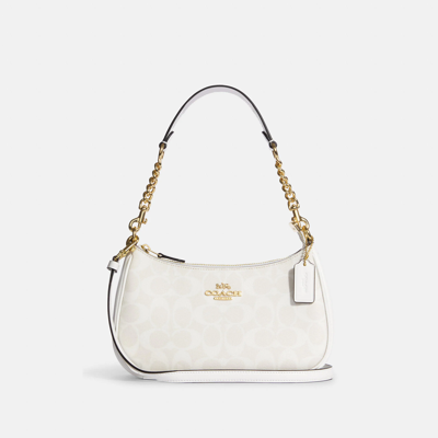Coach Outlet Teri Shoulder Bag In Signature Canvas In White