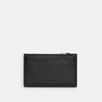 Coach Outlet Zip Card Case In Black
