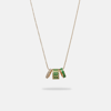 Coach Outlet Signature Enamel Necklace In Green