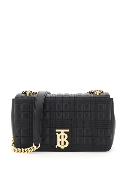 Burberry Lola Small Bag In Quilted Leather In Black