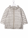 Herno Girls  Grey Polyamide Down Jacket In Grey