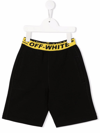 OFF-WHITE OFF-WHITE BOYS BLACK POLYESTER SHORTS,OBCI001S22FLE0031018 8