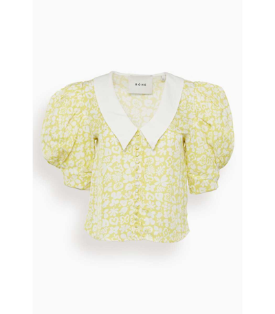 Rohe Mima Blouse In Printed Flower Paper Cut In Multi