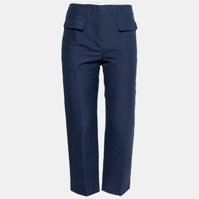 Pre-owned Marni Navy Blue Cotton Trouser M