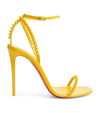 Christian Louboutin So Me Red Sole Tonal Spike Leather Sandals In Yellow