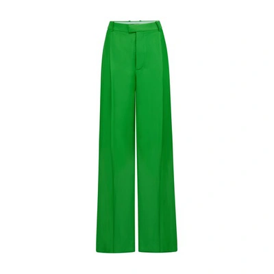 Bottega Veneta Salon 03 Pleated Wide-leg Pants In Green