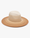 Eugenia Kim Cassidy Chiffon-trimmed Two-tone Hemp-blend Sunhat In Ivory/natural/camel