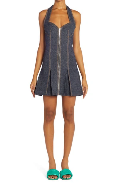 Bottega Veneta Salon 03 Denim-twill Halterneck Minidress