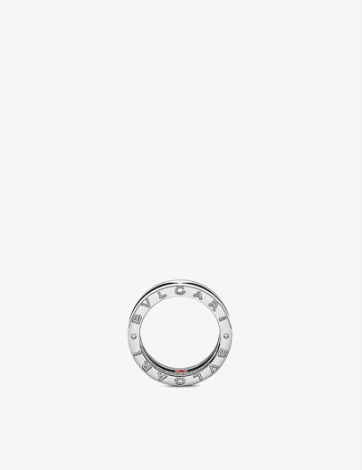Bvlgari Save The Children Sterling Silver And Black Ceramic One-band Ring